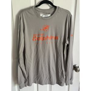 Miami Dolphins On Field Crewneck Large Long Sleeve Stitched Name James Hunter